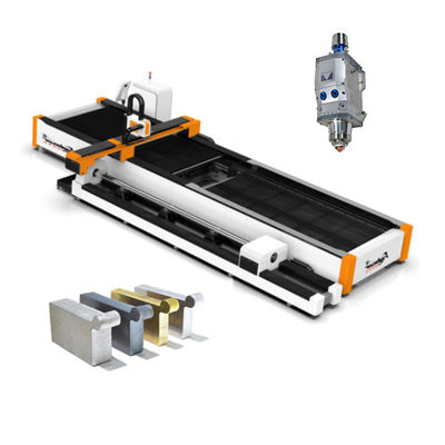 Metalen buis- en plaatvezellasersnijmachine met rotatieas met een snijdikte van 0-30 mm