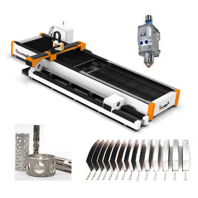 Metalen buis- en plaatvezellasersnijmachine met rotatieas met een snijdikte van 0-30 mm